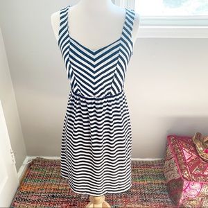 Black/White Fit & Flare Dress